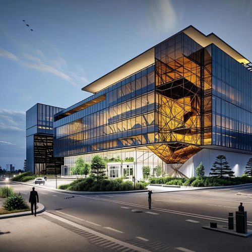 Mordern Rendering building Model